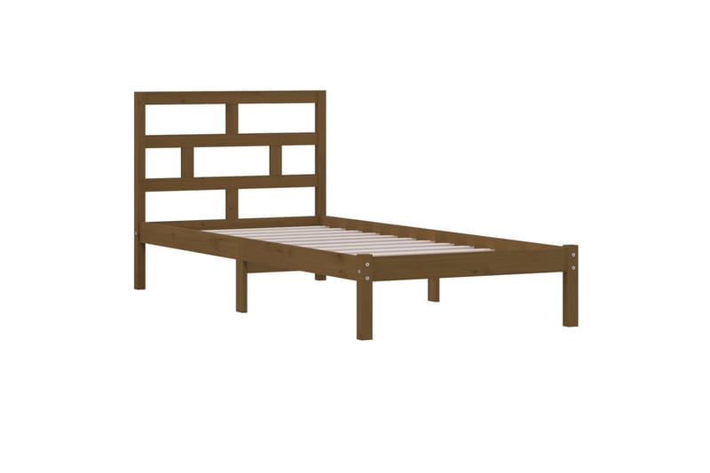 Sängynrunko hunajanruskea täysi mänty 100x200 cm - Ruskea - Huonekalut - Sänky - Sänkykehikot & sängynrungot