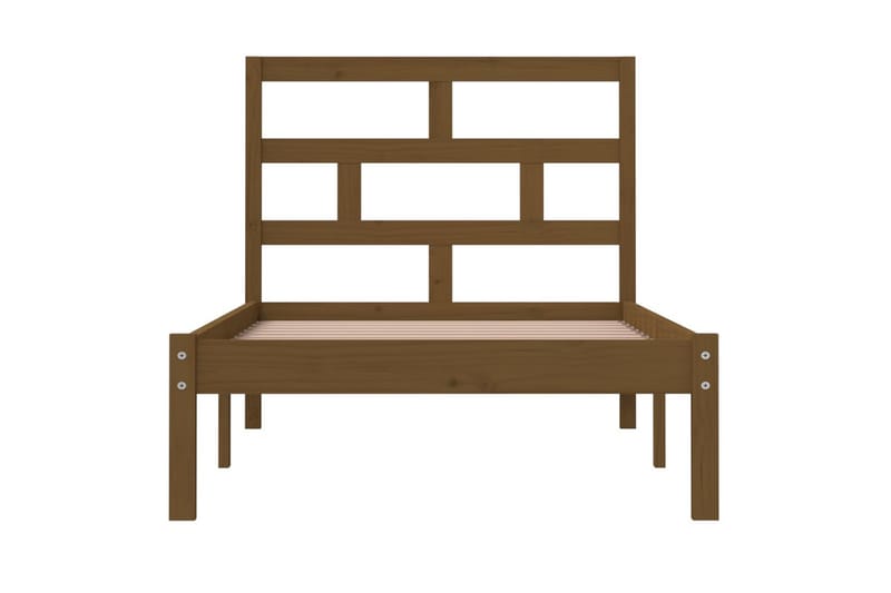 Sängynrunko hunajanruskea täysi mänty 100x200 cm - Ruskea - Huonekalut - Sänky - Sänkykehikot & sängynrungot