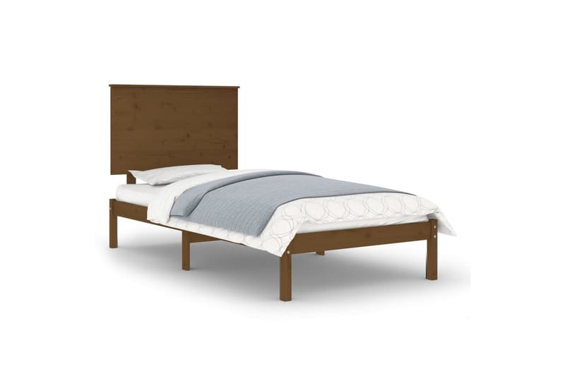 Sängynrunko hunajanruskea täysi mänty 100x200 cm - Ruskea - Huonekalut - Sänky - Sänkykehikot & sängynrungot