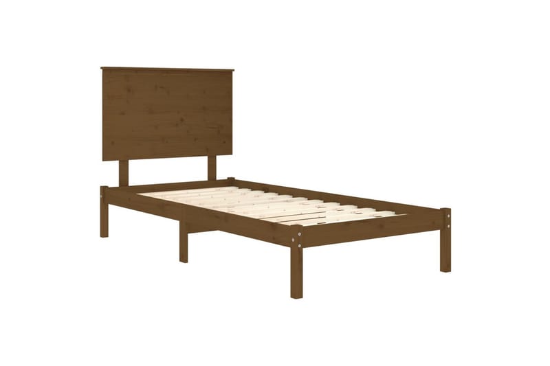 Sängynrunko hunajanruskea täysi mänty 100x200 cm - Ruskea - Huonekalut - Sänky - Sänkykehikot & sängynrungot