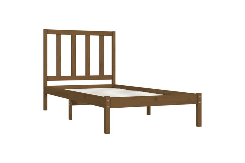 Sängynrunko hunajanruskea täysi mänty 100x200 cm - Ruskea - Huonekalut - Sänky - Sänkykehikot & sängynrungot