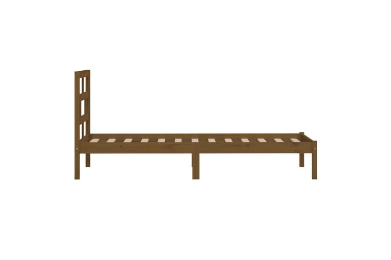 Sängynrunko hunajanruskea täysi mänty 100x200 cm - Ruskea - Huonekalut - Sänky - Sänkykehikot & sängynrungot
