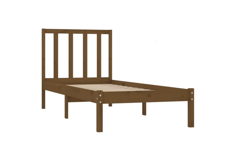 Sängynrunko hunajanruskea täysi mänty 100x200 cm - Ruskea - Huonekalut - Sänky - Sänkykehikot & sängynrungot