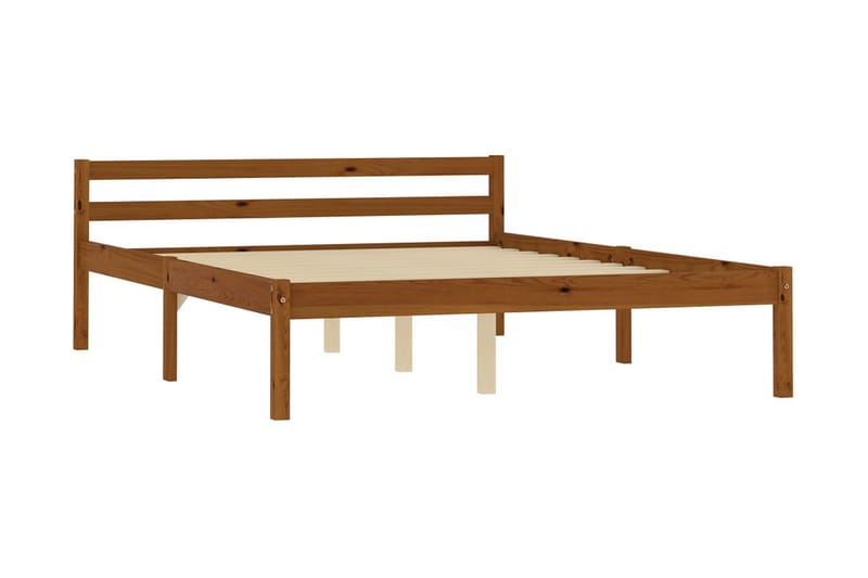 Sängynrunko hunajanruskea täysi mänty 120x200 cm - Ruskea - Huonekalut - Sänky - Sänkykehikot & sängynrungot