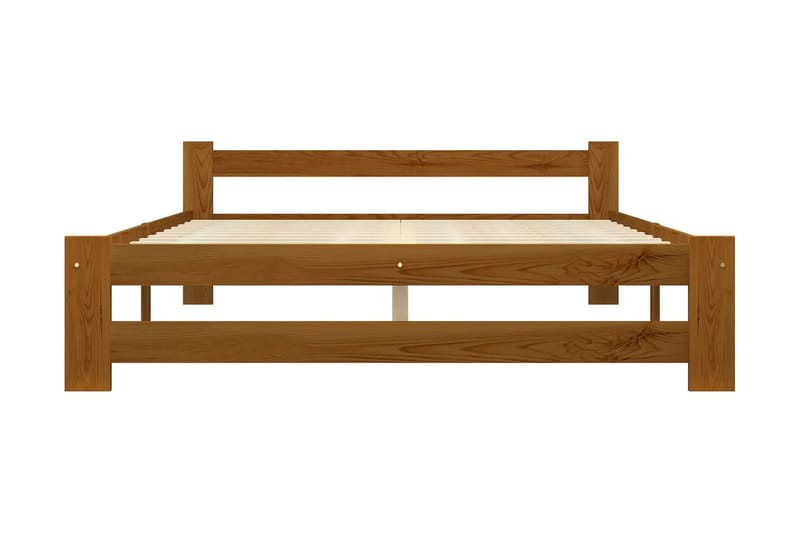 Sängynrunko hunajanruskea täysi mänty 120x200 cm - Ruskea - Huonekalut - Sänky - Sänkykehikot & sängynrungot