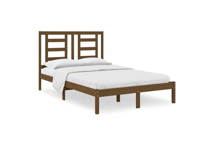 Sängynrunko hunajanruskea täysi mänty 120x200 cm - Ruskea - Sänkykehikot & sängynrungot