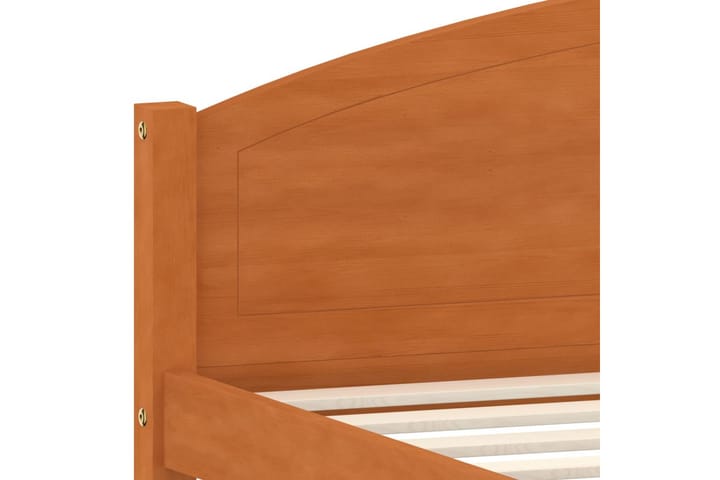 Sängynrunko hunajanruskea täysi mänty 140x200 cm - Ruskea - Sänkykehikot & sängynrungot