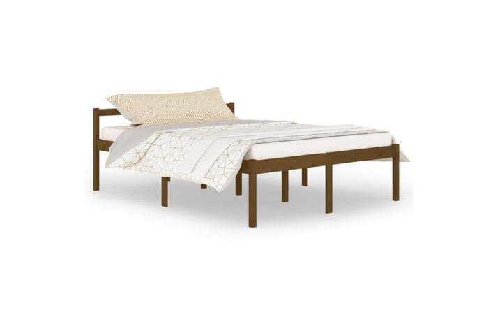 Sängynrunko hunajanruskea täysi mänty 150x200 cm 5FT King - Ruskea - Sänkykehikot & sängynrungot