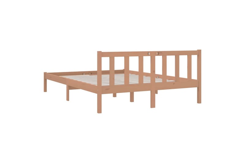 Sängynrunko hunajanruskea täysi mänty 150x200 cm UK King - Huonekalut - Sänky - Sänkykehikot & sängynrungot