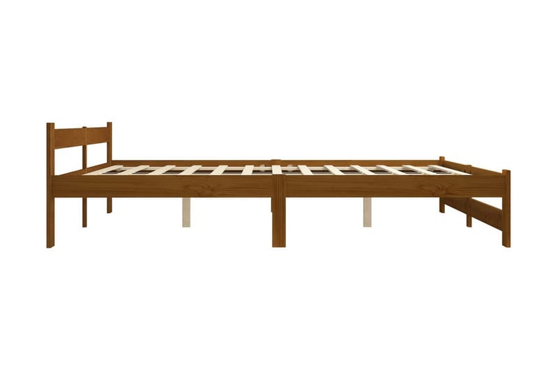 Sängynrunko hunajanruskea täysi mänty 200x200 cm - Ruskea - Huonekalut - Sänky - Sänkykehikot & sängynrungot