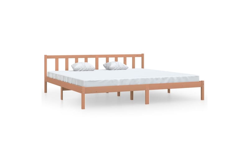 Sängynrunko hunajanruskea täysi mänty 200x200 cm - Ruskea - Huonekalut - Sänky - Sänkykehikot & sängynrungot