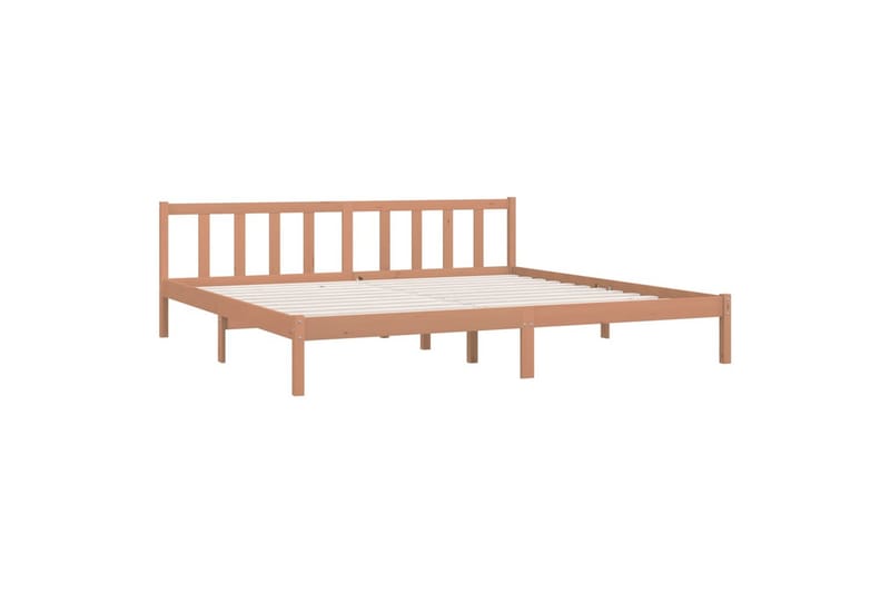 Sängynrunko hunajanruskea täysi mänty 200x200 cm - Ruskea - Huonekalut - Sänky - Sänkykehikot & sängynrungot