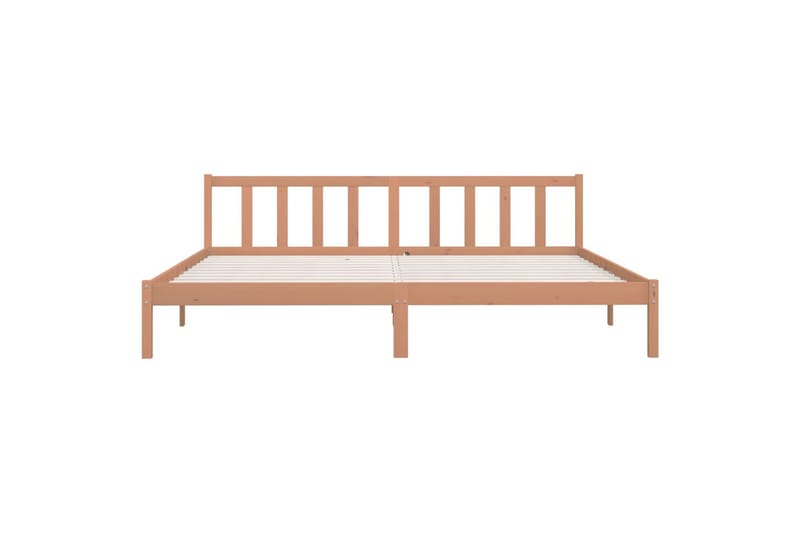 Sängynrunko hunajanruskea täysi mänty 200x200 cm - Ruskea - Huonekalut - Sänky - Sänkykehikot & sängynrungot