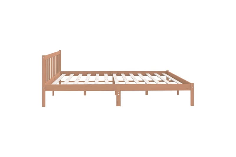 Sängynrunko hunajanruskea täysi mänty 200x200 cm - Ruskea - Huonekalut - Sänky - Sänkykehikot & sängynrungot