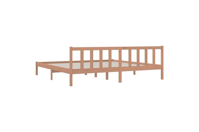 Sängynrunko hunajanruskea täysi mänty 200x200 cm - Ruskea - Huonekalut - Sänky - Sänkykehikot & sängynrungot