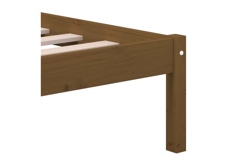 Sängynrunko hunajanruskea täysi mänty 200x200 cm - Ruskea - Huonekalut - Sänky - Sänkykehikot & sängynrungot