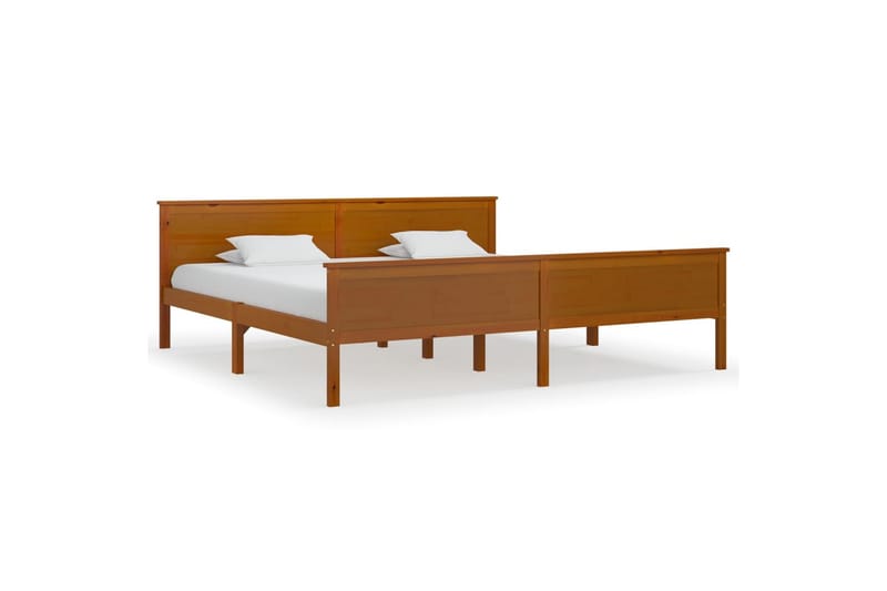 Sängynrunko hunajanruskea täysi mänty 200x200 cm - Ruskea - Huonekalut - Sänky - Sänkykehikot & sängynrungot
