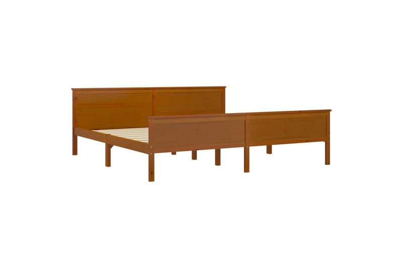 Sängynrunko hunajanruskea täysi mänty 200x200 cm - Ruskea - Huonekalut - Sänky - Sänkykehikot & sängynrungot