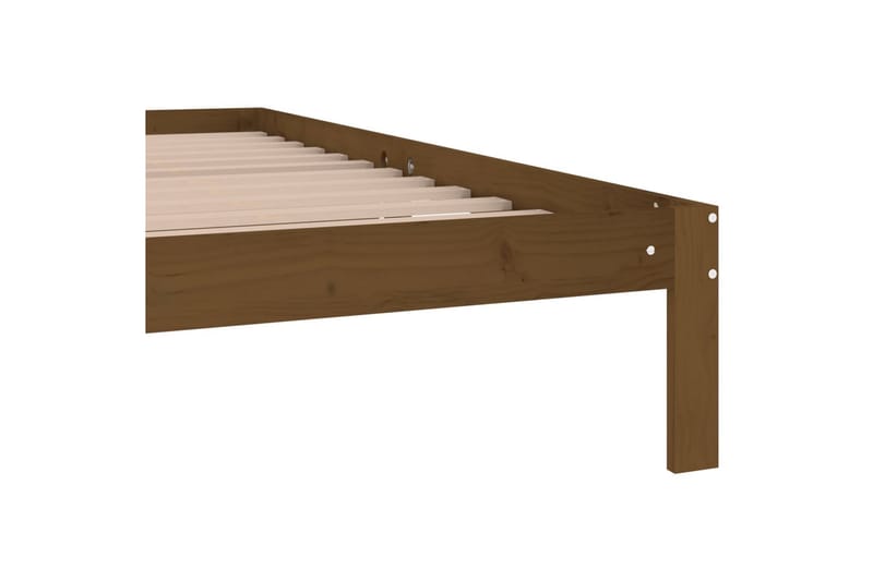 Sängynrunko hunajanruskea täysi mänty 200x200 cm - Ruskea - Huonekalut - Sänky - Sänkykehikot & sängynrungot