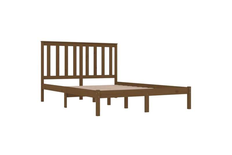 Sängynrunko hunajanruskea täysi mänty 200x200 cm - Ruskea - Huonekalut - Sänky - Sänkykehikot & sängynrungot