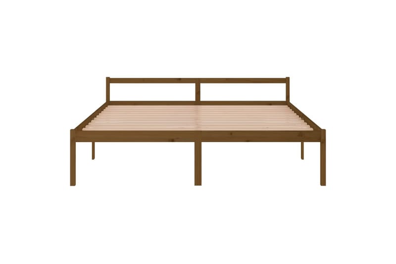 Sängynrunko hunajanruskea täysi mänty 200x200 cm - Ruskea - Huonekalut - Sänky - Sänkykehikot & sängynrungot
