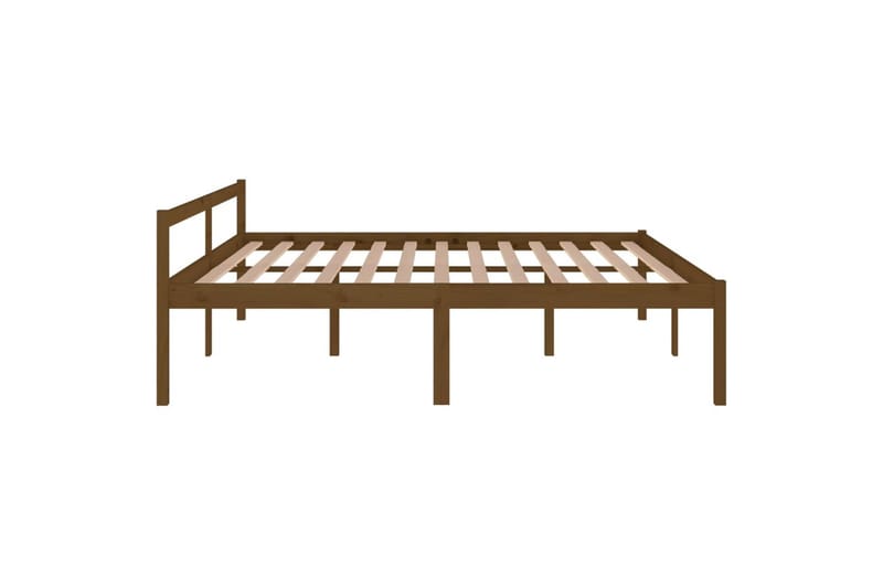 Sängynrunko hunajanruskea täysi mänty 200x200 cm - Ruskea - Huonekalut - Sänky - Sänkykehikot & sängynrungot