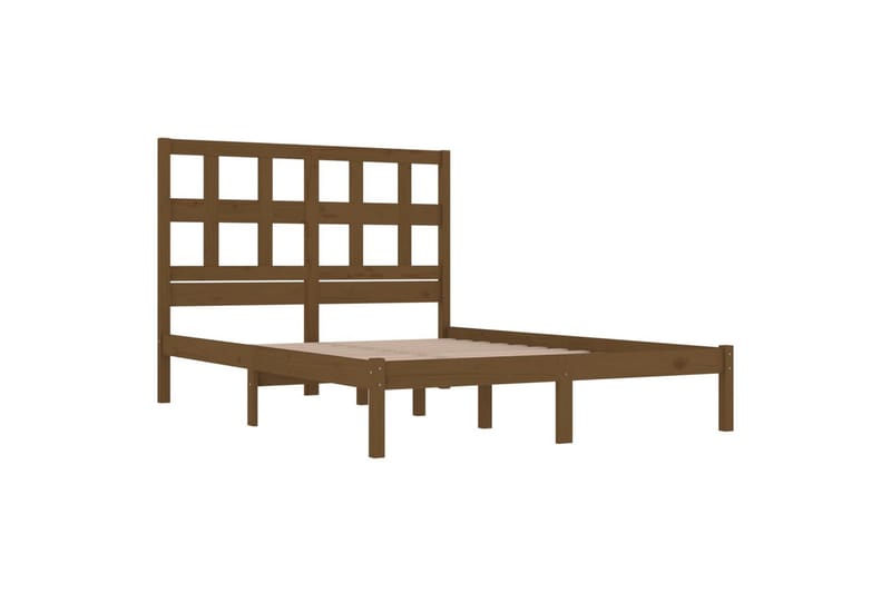Sängynrunko hunajanruskea täysi mänty 200x200 cm - Ruskea - Huonekalut - Sänky - Sänkykehikot & sängynrungot