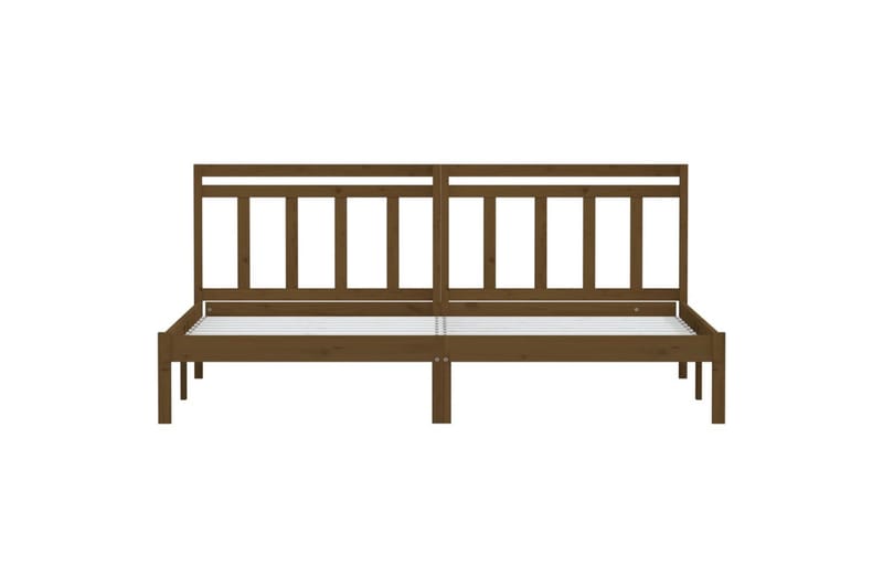 Sängynrunko hunajanruskea täysi mänty 200x200 cm - Ruskea - Huonekalut - Sänky - Sänkykehikot & sängynrungot