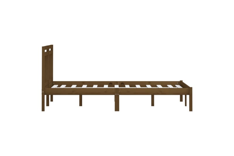 Sängynrunko hunajanruskea täysi mänty 200x200 cm - Ruskea - Huonekalut - Sänky - Sänkykehikot & sängynrungot