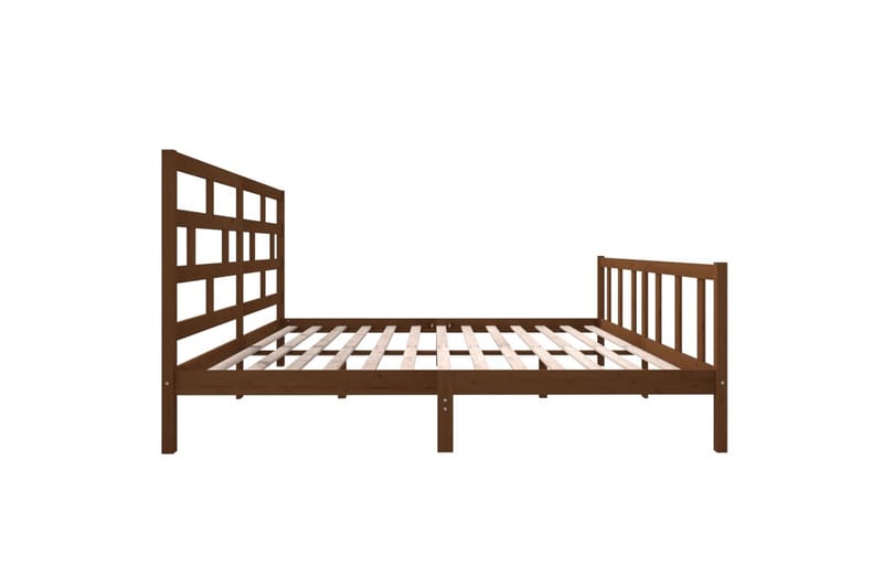 Sängynrunko hunajanruskea täysi mänty 200x200 cm - Ruskea - Huonekalut - Sänky - Sänkykehikot & sängynrungot
