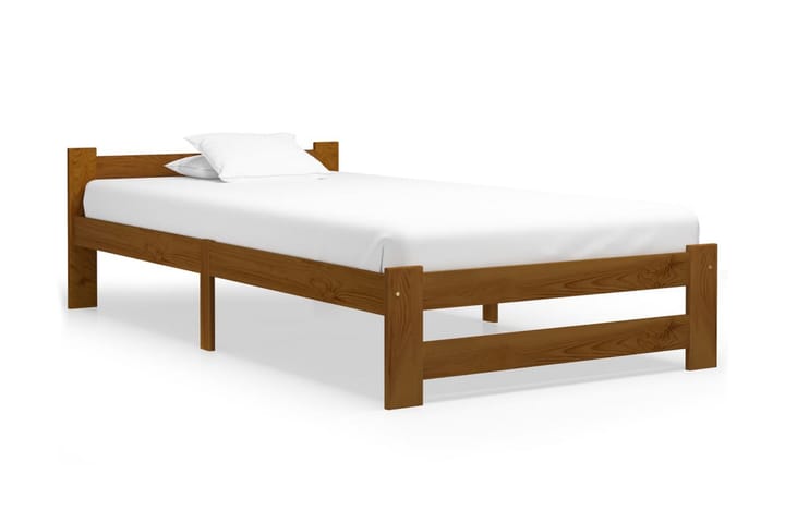 Sängynrunko hunajanruskea täysi mänty 90x200 cm - Ruskea - Sänkykehikot & sängynrungot