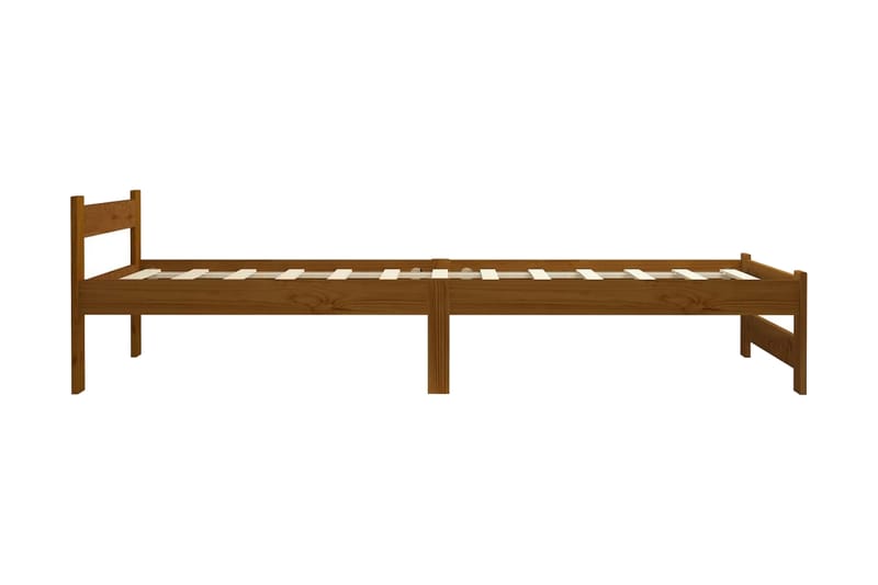 Sängynrunko hunajanruskea täysi mänty 90x200 cm - Ruskea - Huonekalut - Sänky - Sänkykehikot & sängynrungot
