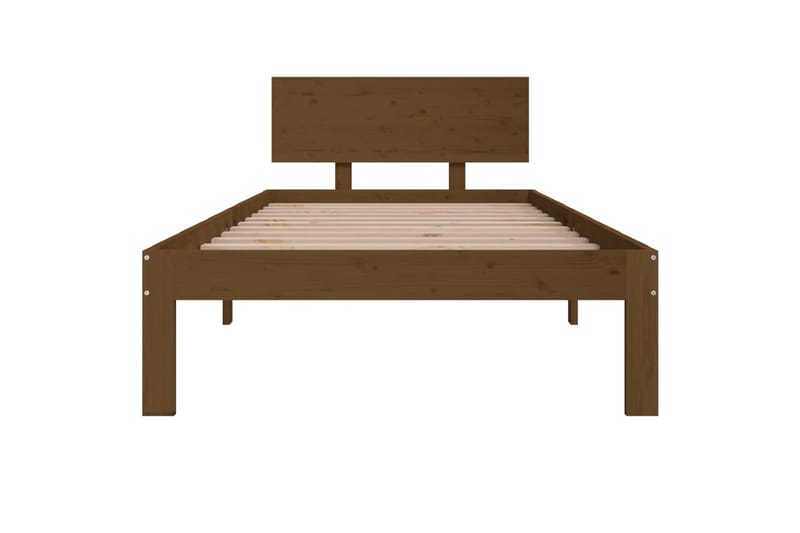 Sängynrunko hunajanruskea täysi mänty 90x200 cm - Ruskea - Huonekalut - Sänky - Sänkykehikot & sängynrungot