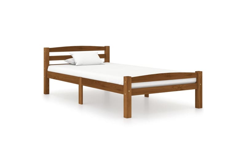 Sängynrunko hunajanruskea täysi mänty 90x200 cm - Huonekalut - Sänky - Sänkykehikot & sängynrungot