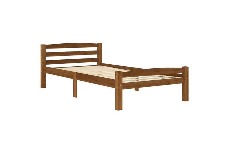 Sängynrunko hunajanruskea täysi mänty 90x200 cm - Huonekalut - Sänky - Sänkykehikot & sängynrungot