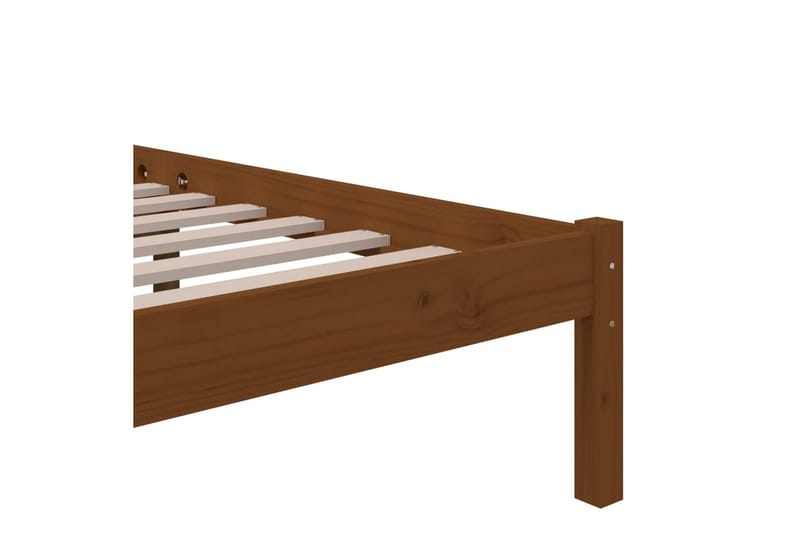 Sängynrunko hunajanruskea täysi puu 90x200 cm - Ruskea - Huonekalut - Sänky - Sänkykehikot & sängynrungot