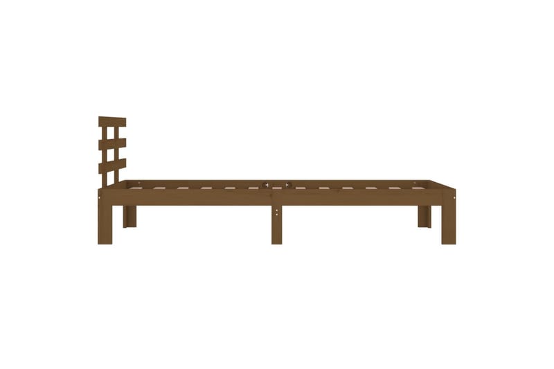 Sängynrunko hunajanruskea täysi puu 100x200 cm - Ruskea - Huonekalut - Sänky - Sänkykehikot & sängynrungot