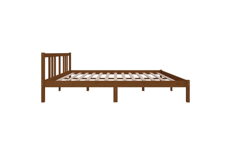 Sängynrunko hunajanruskea täysi puu 150x200 cm 5FT King Size - Ruskea - Huonekalut - Sänky - Sänkykehikot & sängynrungot
