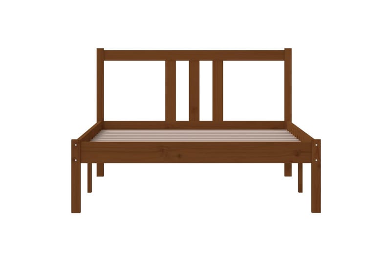 Sängynrunko hunajanruskea täysi puu 100x200 cm - Ruskea - Huonekalut - Sänky - Sänkykehikot & sängynrungot