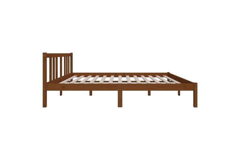 Sängynrunko hunajanruskea täysi puu 135x190 cm 4FT6 Double - Ruskea - Huonekalut - Sänky - Sänkykehikot & sängynrungot