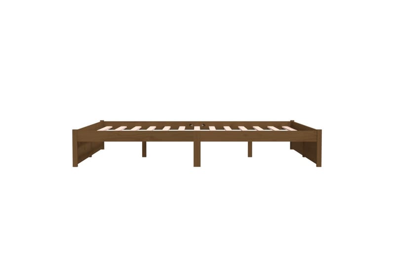 Sängynrunko hunajanruskea täysi puu 150x200 cm 5FT King Size - Ruskea - Huonekalut - Sänky - Sänkykehikot & sängynrungot