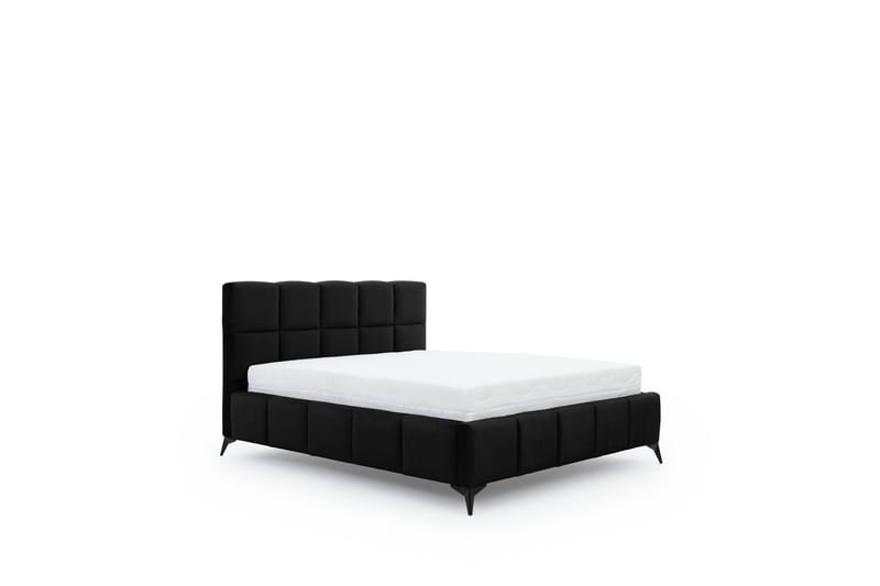 Sängynrunko Kanika Säilytyksellä 160x200 cm - Musta - Huonekalut - Sänky - Sänkykehikot & sängynrungot