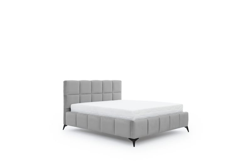 Sängynrunko Kanika Säilytyksellä 160x200 cm - Vaaleanharmaa - Huonekalut - Sänky - Sänkykehikot & sängynrungot