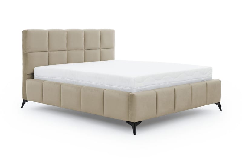 Sängynrunko Kanika Säilytyksellä 180x200 cm - Beige - Huonekalut - Sänky - Sänkykehikot & sängynrungot