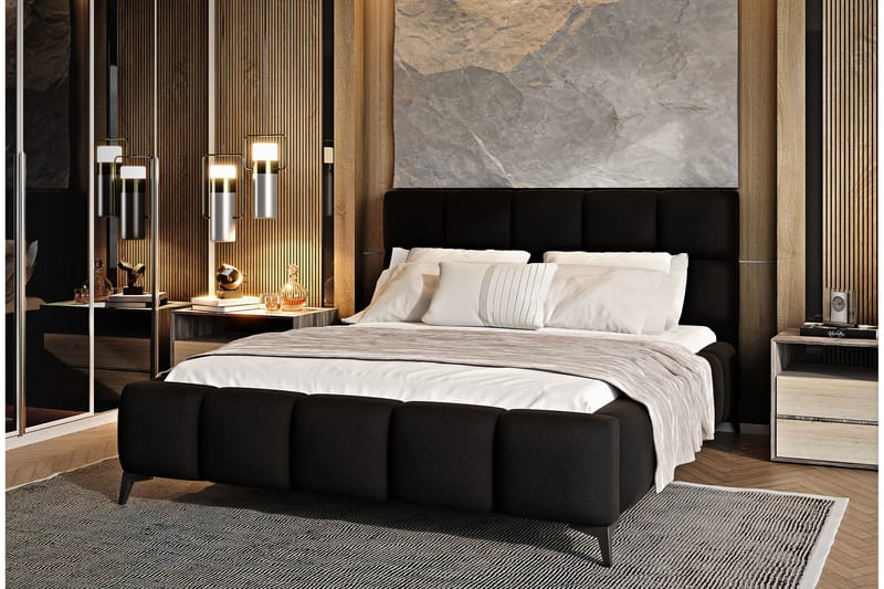 Sängynrunko Kanika Säilytyksellä 180x200 cm - Ruskea - Huonekalut - Sänky - Sänkykehikot & sängynrungot