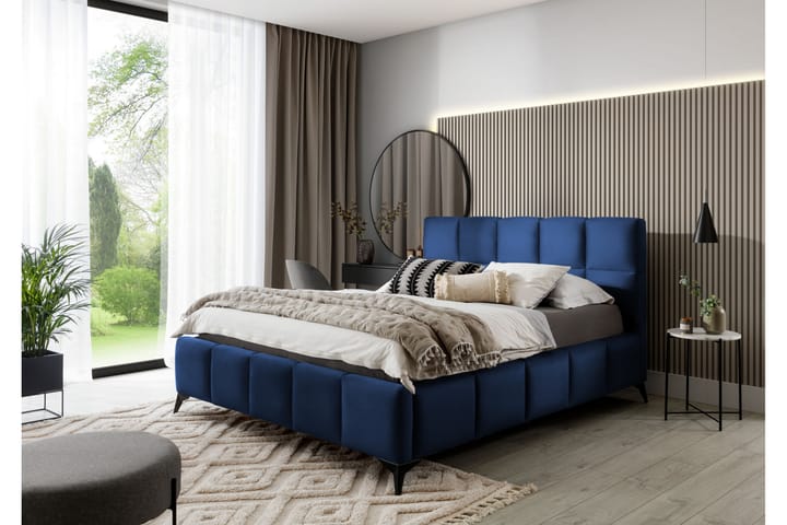 Sängynrunko Kanika Säilytyksellä 180x200 cm - Sininen - Sänkykehikot & sängynrungot
