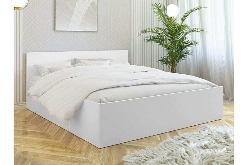 Sängynrunko Kintore 160x200 cm - Valkoinen - Huonekalut - Sänky - Sänkykehikot & sängynrungot
