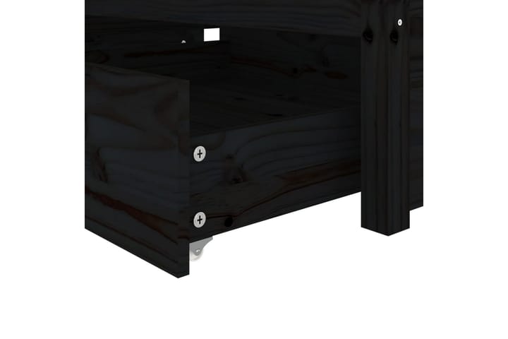 Sängynrunko laatikoilla musta 90x200 cm - Musta - Sänkykehikot & sängynrungot