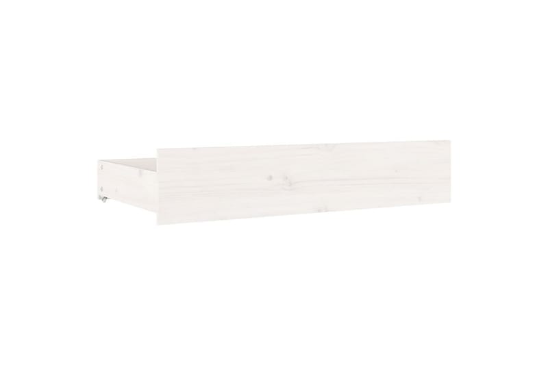 Sängynrunko laatikoilla valkoinen 200x200 cm - Valkoinen - Huonekalut - Sänky - Sänkykehikot & sängynrungot