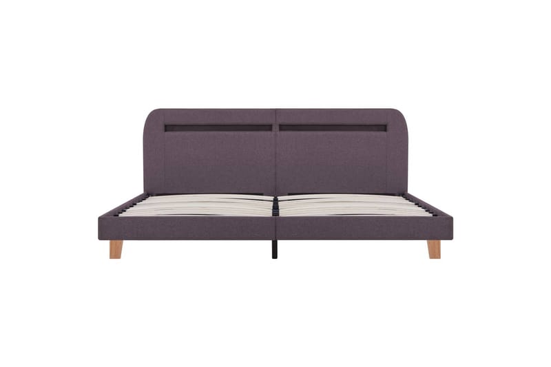 Sängynrunko LED-valolla harmaanruskea kangas 150x200 cm - Ruskea - Huonekalut - Sänky - Sänkykehikot & sängynrungot